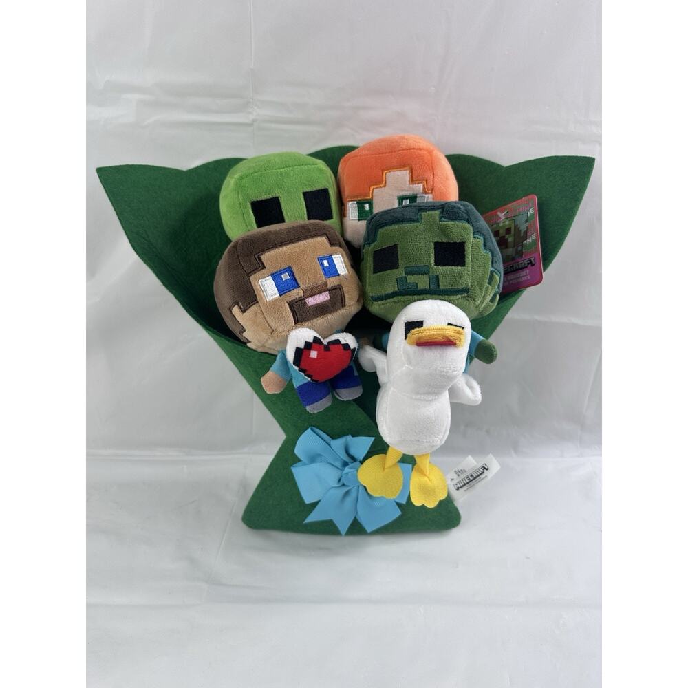 MINECRAFT FRIENDS Chicken Jockey Valentine's Day Plush Bouquet 2026 Mojang